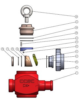 top entry check valve composition
