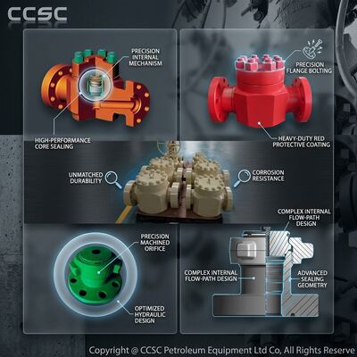 Hammer Union Inline Check Valve API 6A Fig1502 End Connection 15000psi Baja tempa untuk operasi fracturing